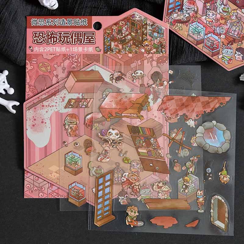 Haunting Tales DIY 3D Scene Stickers 4 Cute Miniature Scenes(S)