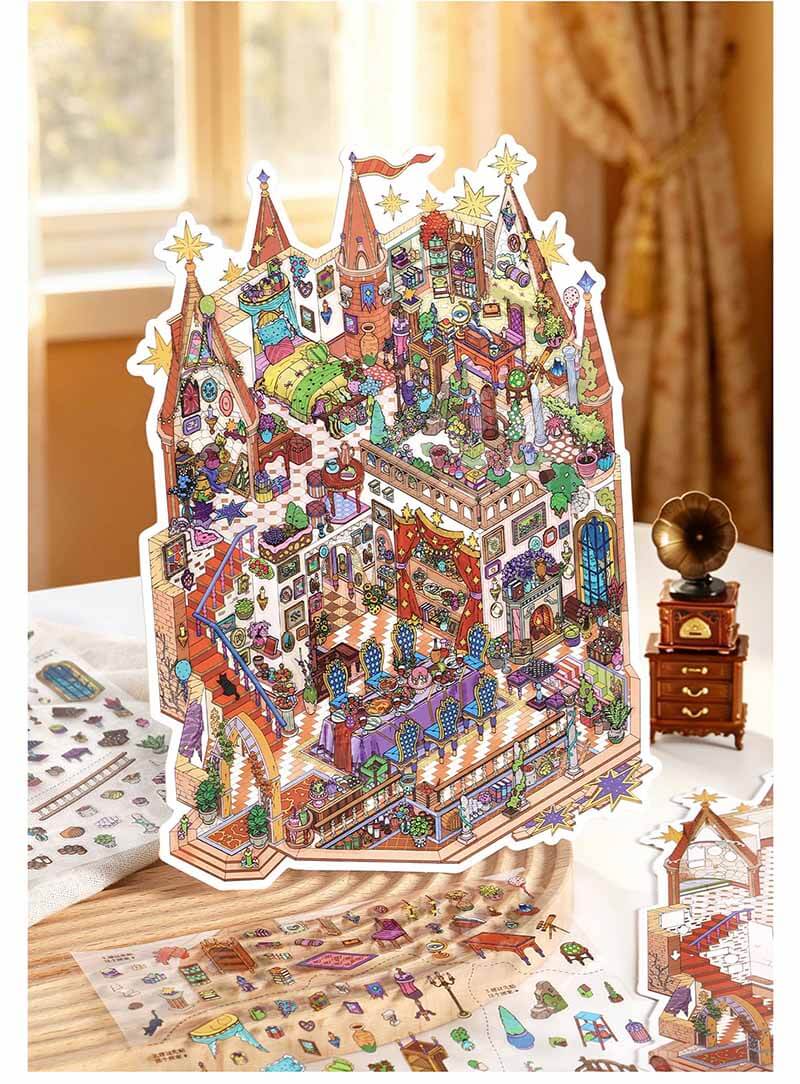 Hidden Realm DIY 3D Scene Stickers 4 Cute Scenes(L)