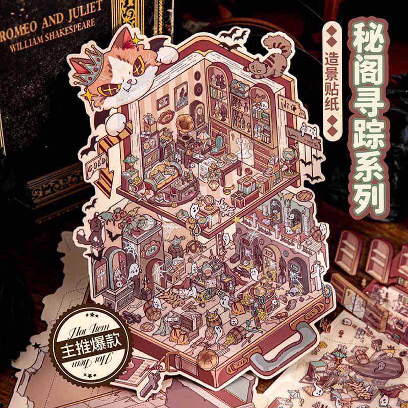 Hidden Retreat DIY 3D Scene Stickers 3 Cute Scenes(L)