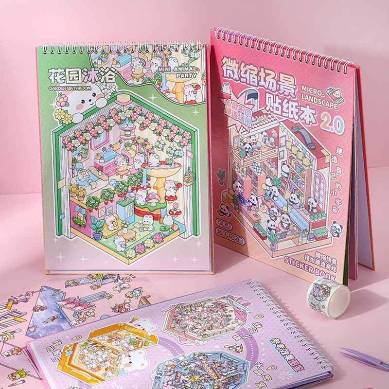 Hopscotch Book 2.0 DIY 3D Sticker Collection 6 Cute Miniature Scenes