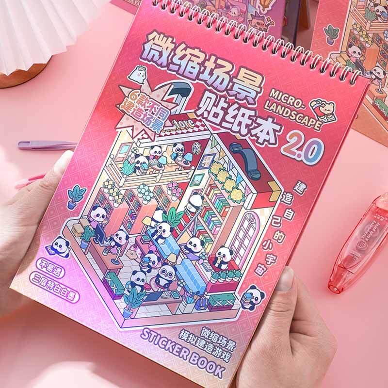 Hopscotch Book 2.0 DIY 3D Sticker Collection 6 Cute Miniature Scenes