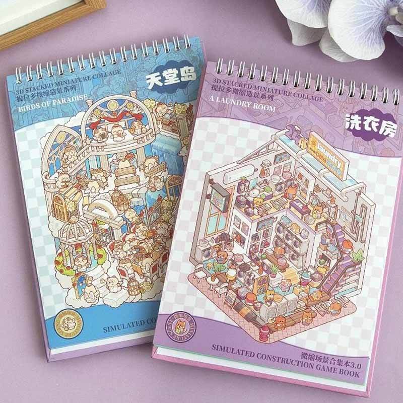 Hopscotch Book 3.0 DIY 3D Sticker Collection 10 Cute Miniature Scenes