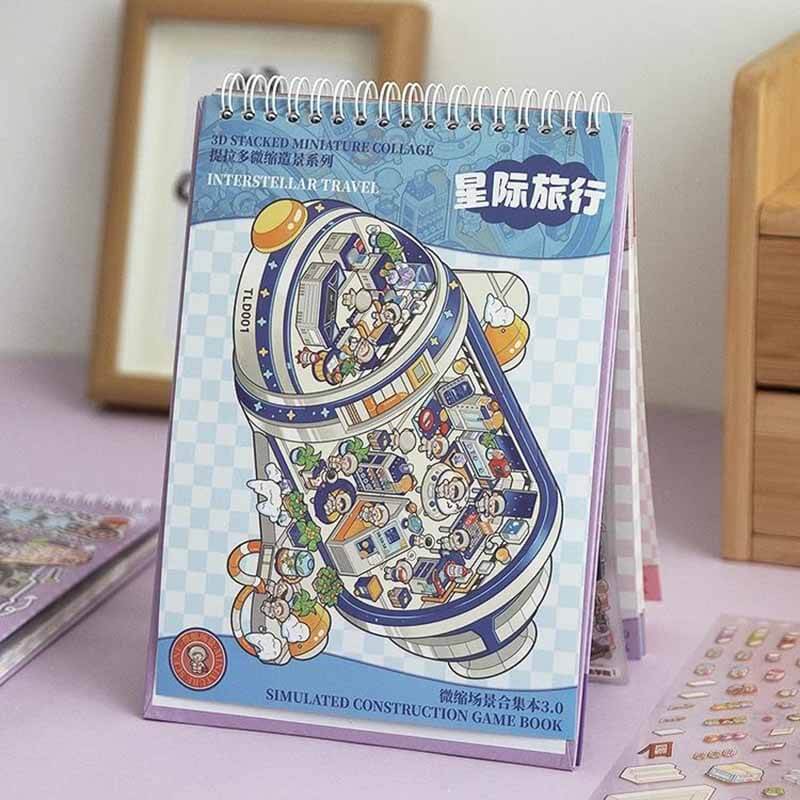 Hopscotch Book 3.0 DIY 3D Sticker Collection 10 Cute Miniature Scenes