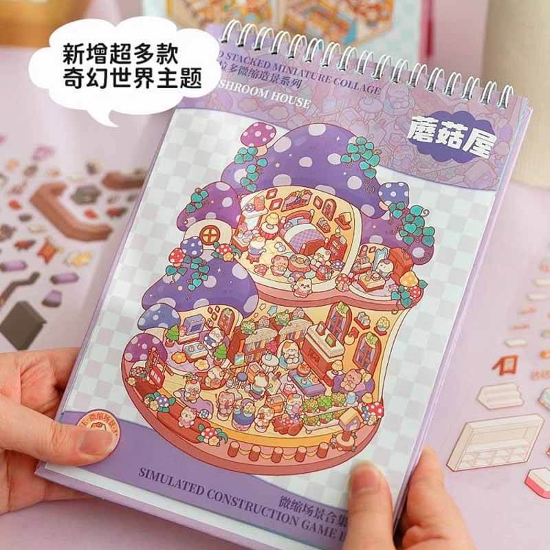 Hopscotch Book 3.0 DIY 3D Sticker Collection 10 Cute Miniature Scenes