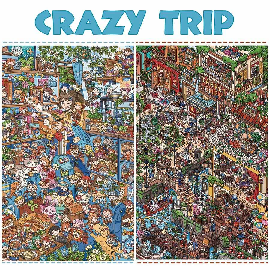 Crazy Trip DIY 3D Scene Stickers With Guide Lines(XL)