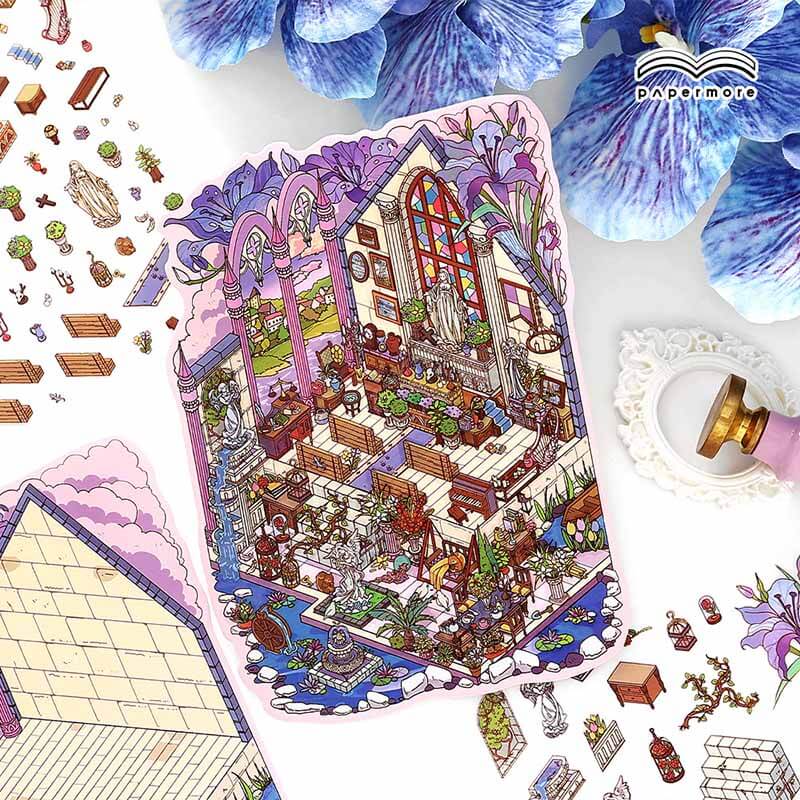 Impression Journey DIY 3D Scene Stickers 4 Cute Miniature Scenes(S)