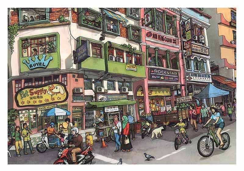Indigo Wandering DIY 3D Scene Stickers With Guide Lines(L)
