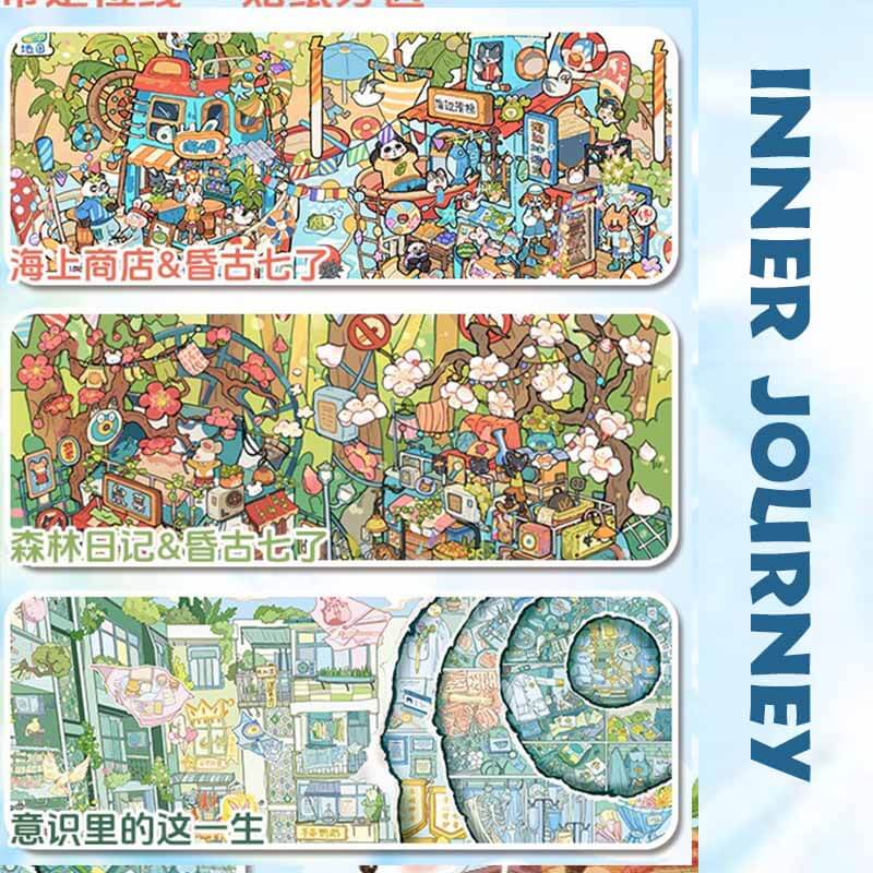 Inner Journey DIY 3D Scene Stickers 3 Cute Scenes(XL)