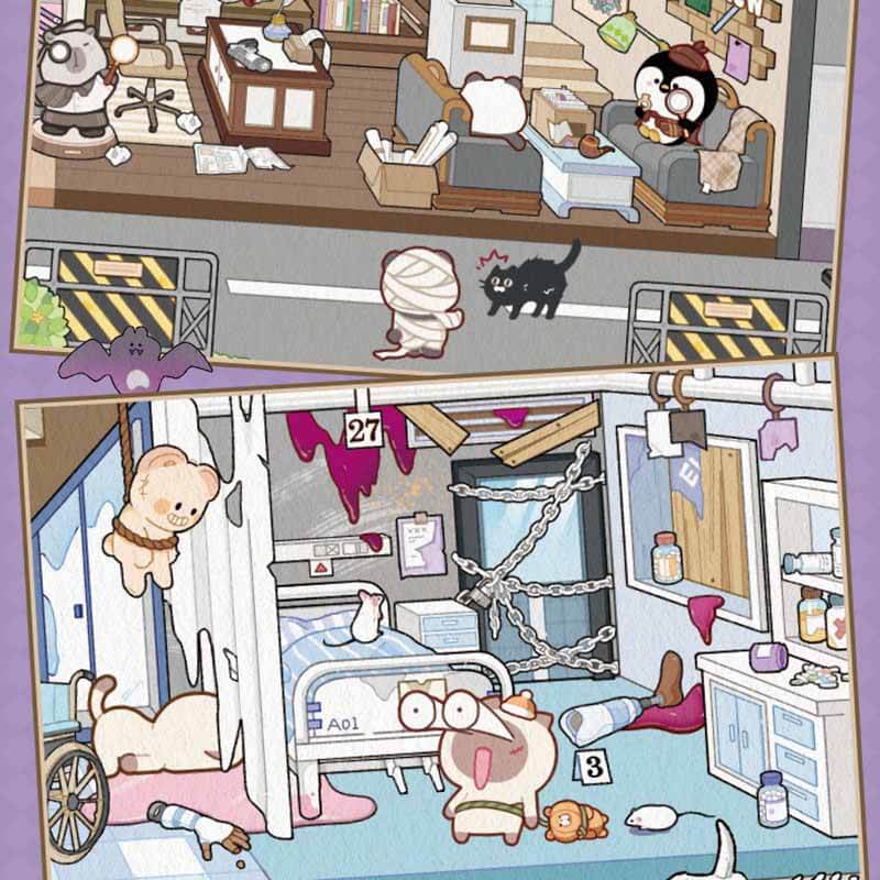 Interactive Theatre DIY 3D Scene Sticker 2 Cute Miniature Scenes(L)