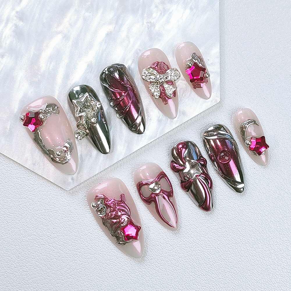 Beauty Art Garden Press On Nails Iridescent Orbit 109
