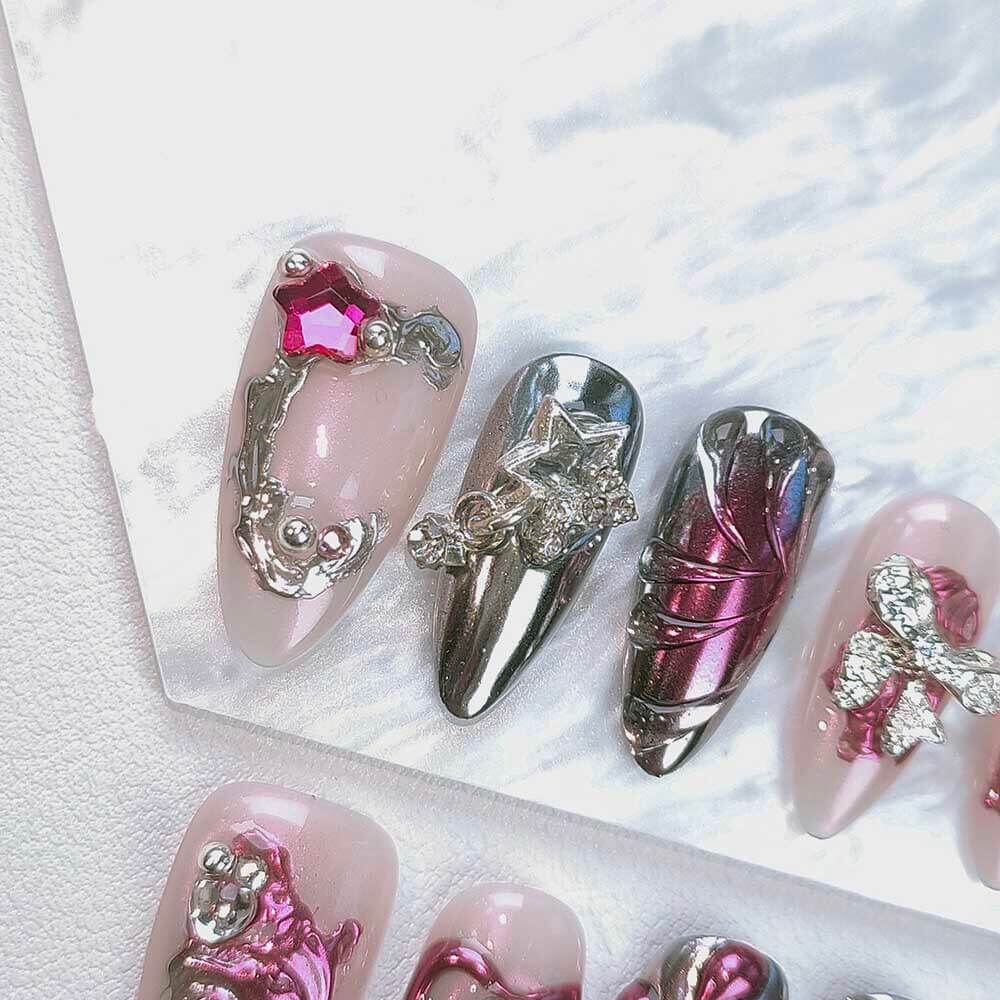 Beauty Art Garden Press On Nails Iridescent Orbit 109