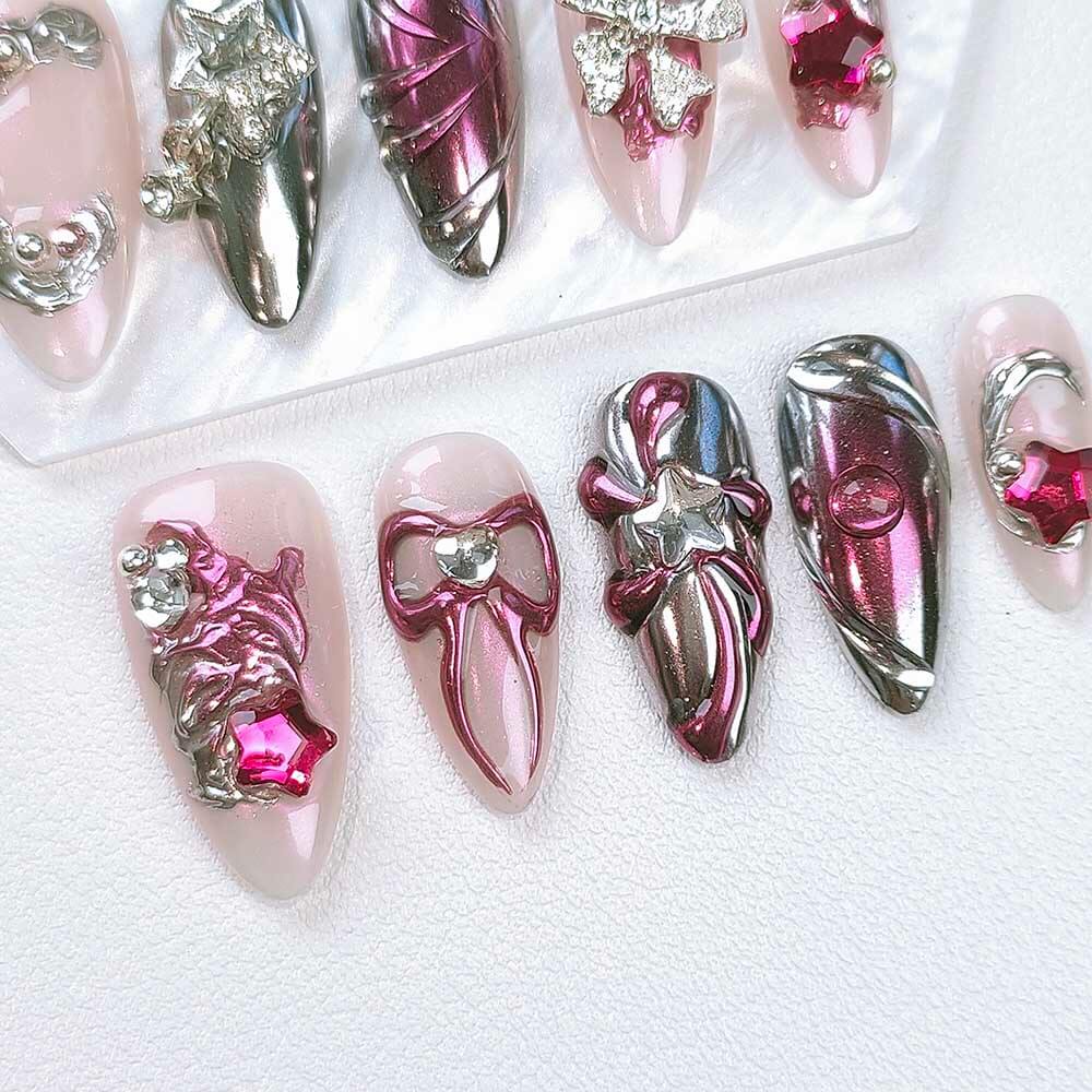 Beauty Art Garden Press On Nails Iridescent Orbit 109