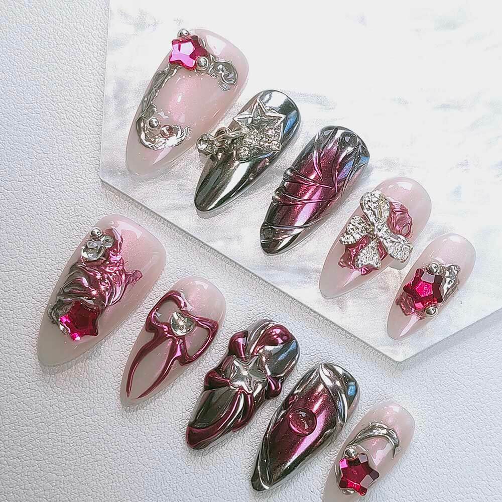 Beauty Art Garden Press On Nails Iridescent Orbit 109