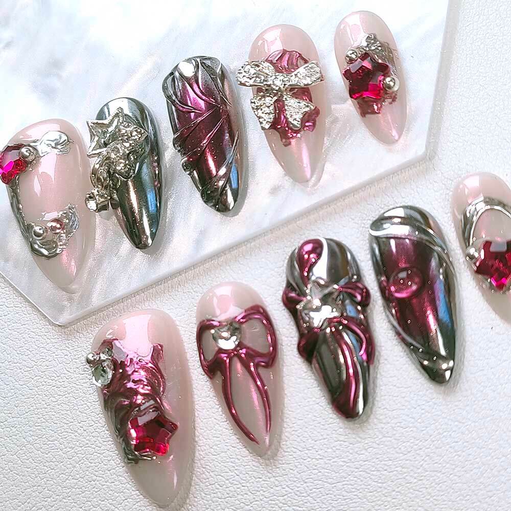 Beauty Art Garden Press On Nails Iridescent Orbit 109