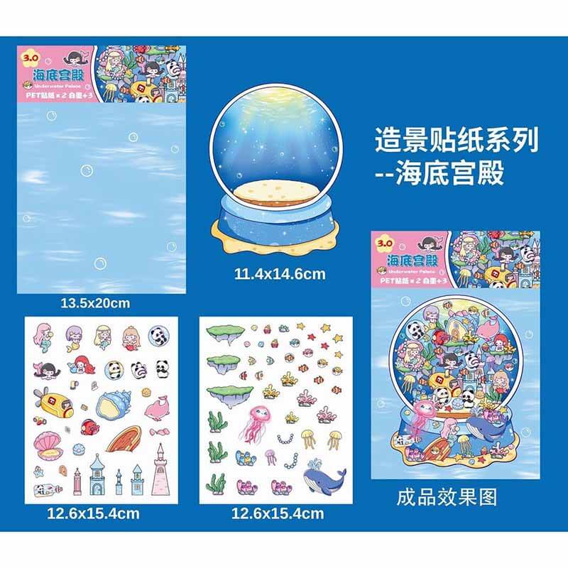 Journey Beyond DIY 3D Scene Stickers 4 Cute Miniature Scenes(S)