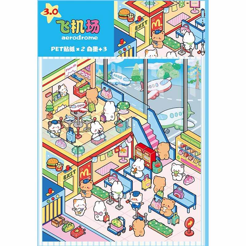 Journey Beyond DIY 3D Scene Stickers 4 Cute Miniature Scenes(S)