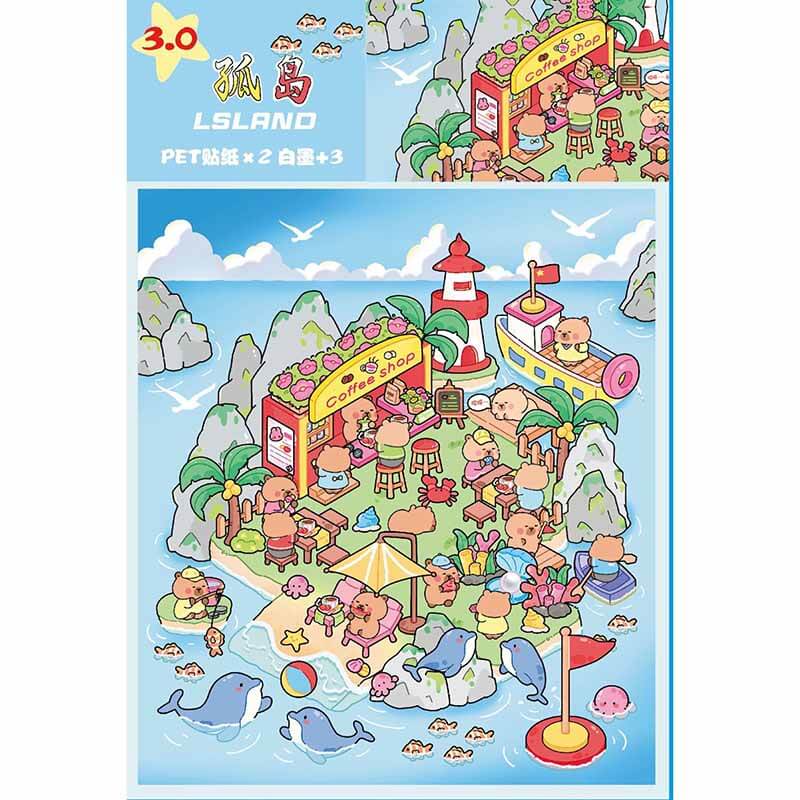 Journey Beyond DIY 3D Scene Stickers 4 Cute Miniature Scenes(S)