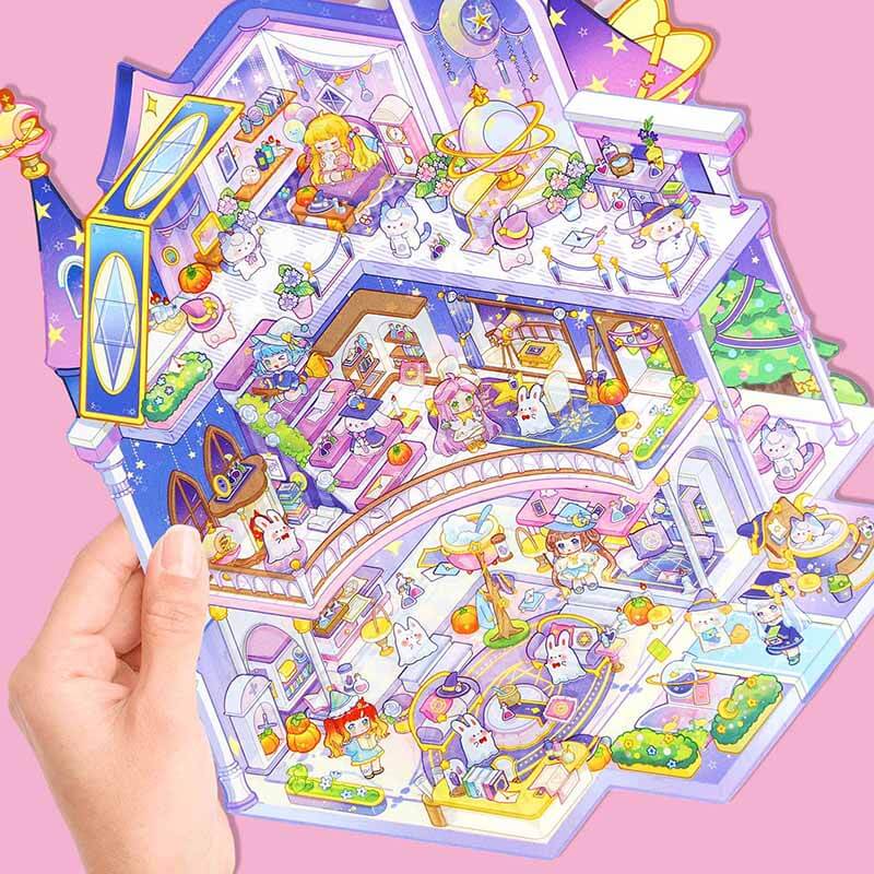 Joyful Journeys DIY 3D Scene Stickers 4 Cute Miniature Scenes(L)