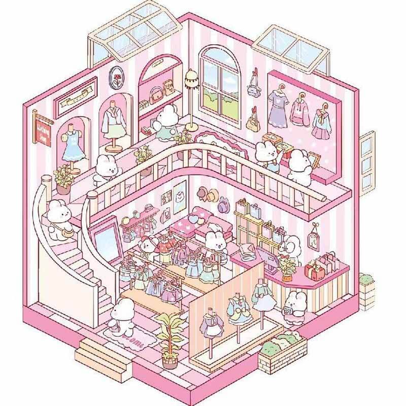 Joyful Living DIY 3D Scene Stickers 7 Lovely Miniature Scenes
