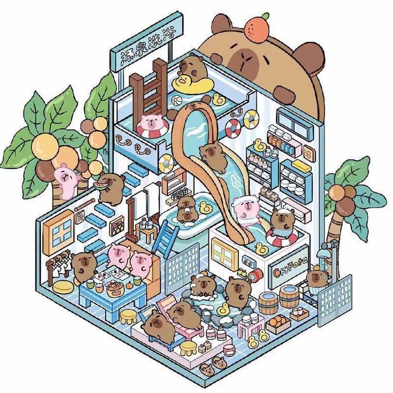 Joyful Living DIY 3D Scene Stickers 7 Lovely Miniature Scenes