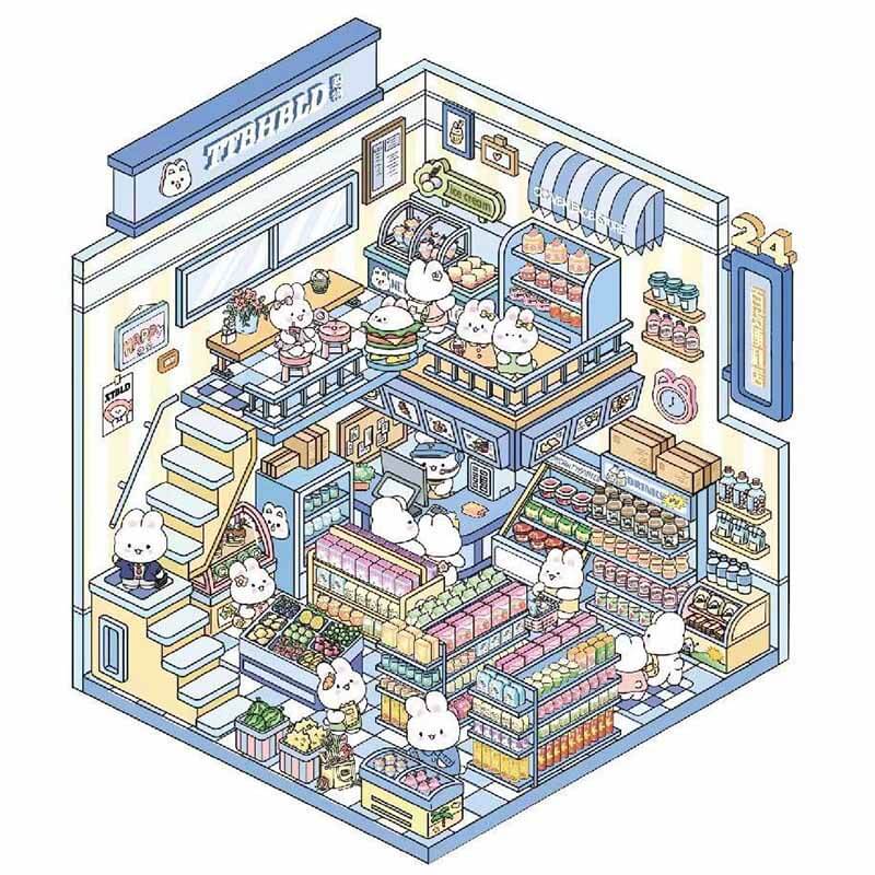 Joyful Living DIY 3D Scene Stickers 7 Lovely Miniature Scenes