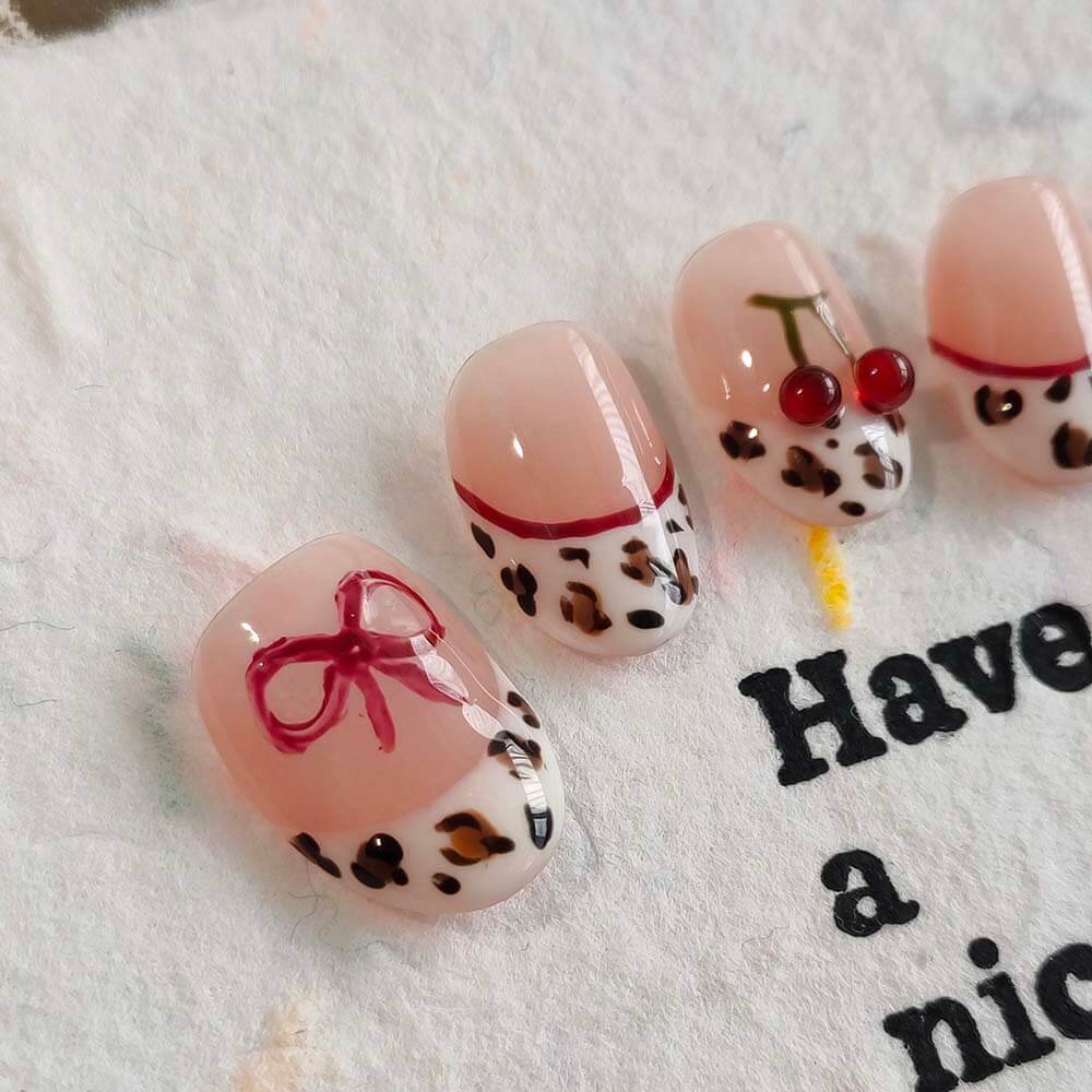 Art Garden Press On Nails Jungle Cherry 41