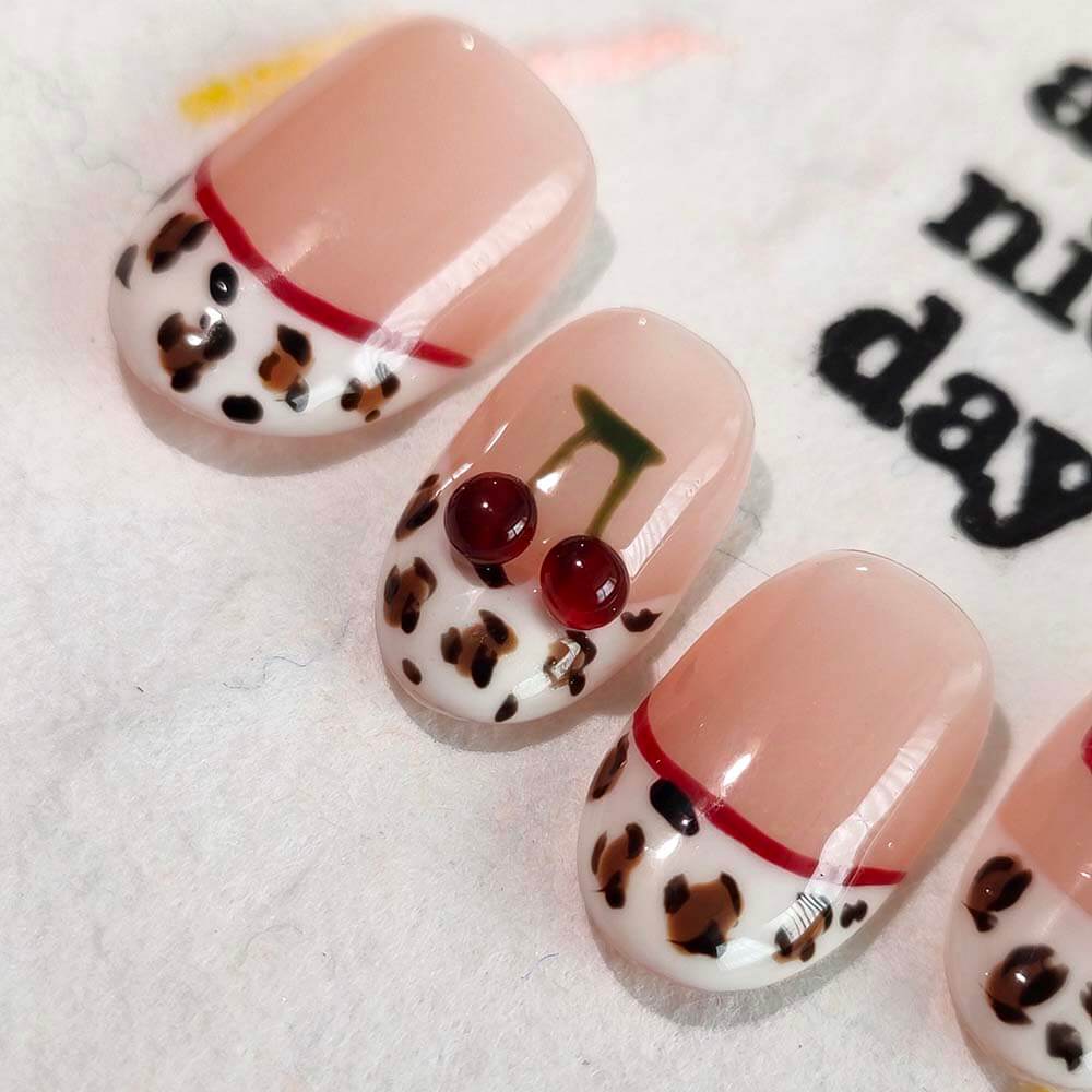Art Garden Press On Nails Jungle Cherry 41