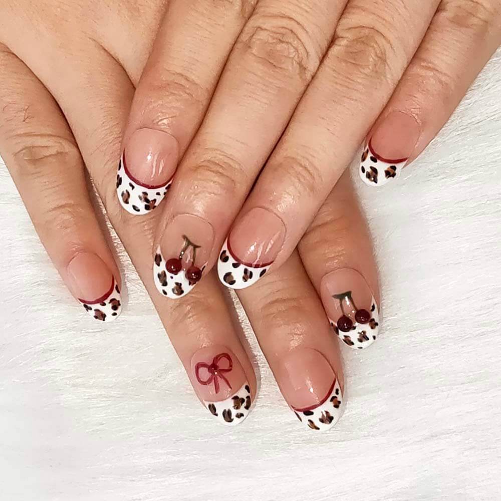 Art Garden Press On Nails Jungle Cherry 41