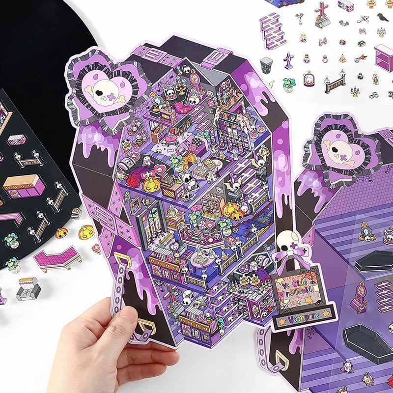Kitsch City DIY 3D Scene Stickers 4 Cute Miniature Scenes(L)