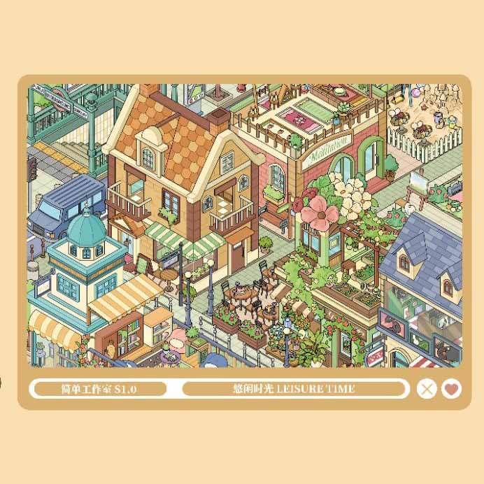 Lazy Seaside Days DIY 3D Scene Stickers 4 Cute Scenes(L)