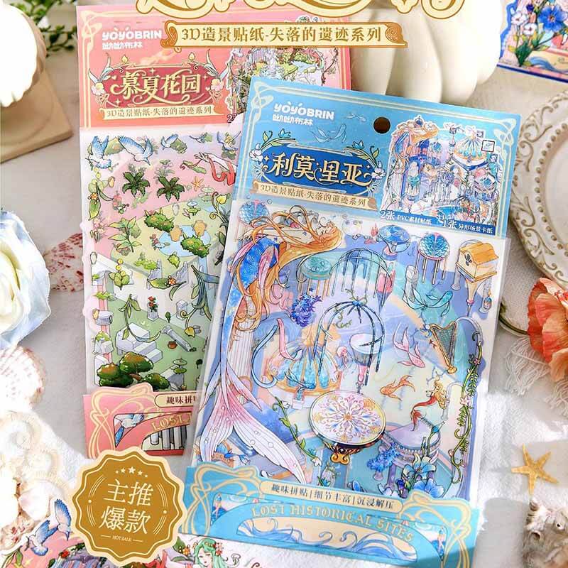 Legends of Lemuria DIY 3D Scene Stickers 2 Cute Miniature Scenes(S)
