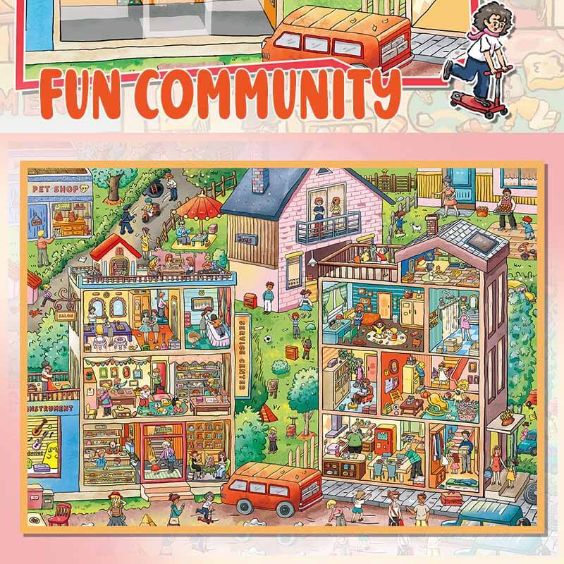Fun Community DIY 3D Scene Stickers Cute Scenes(XL)