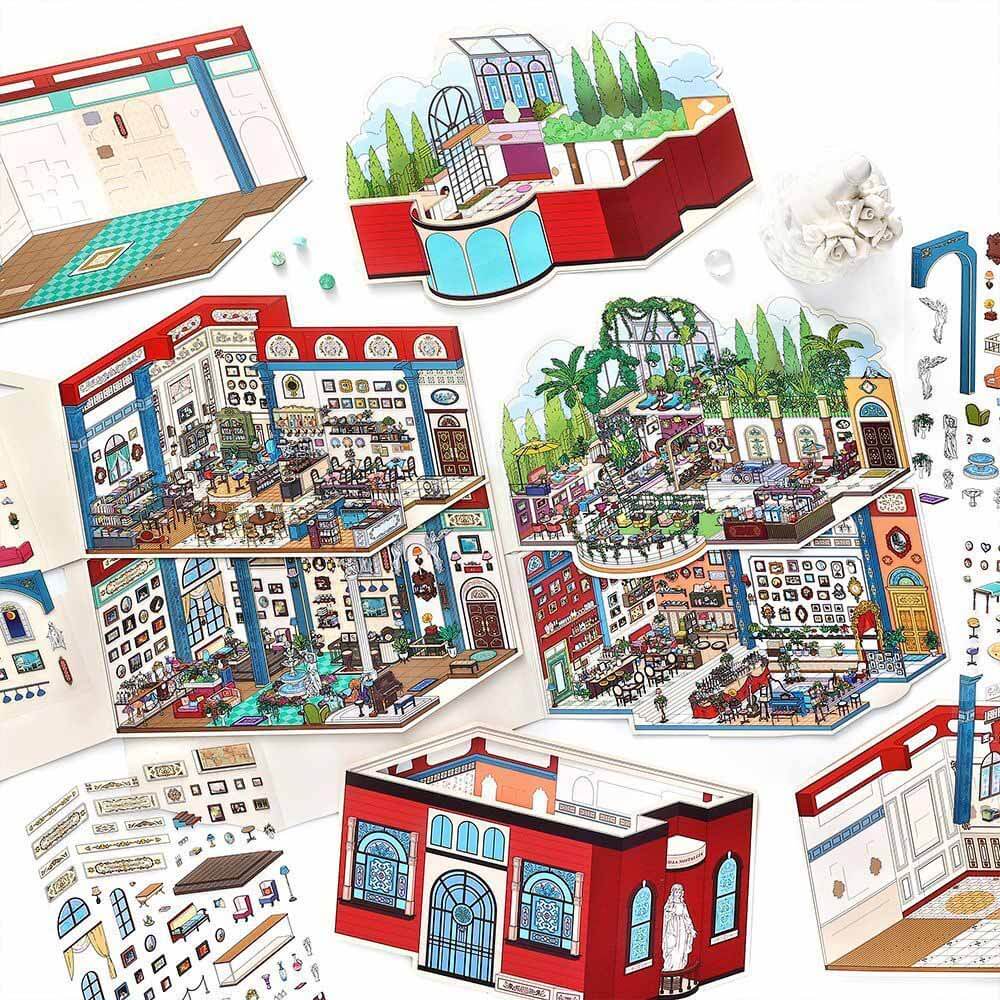 Literati Lounge DIY 3D Scene Stickers 4 Cute Miniature Scenes(L)