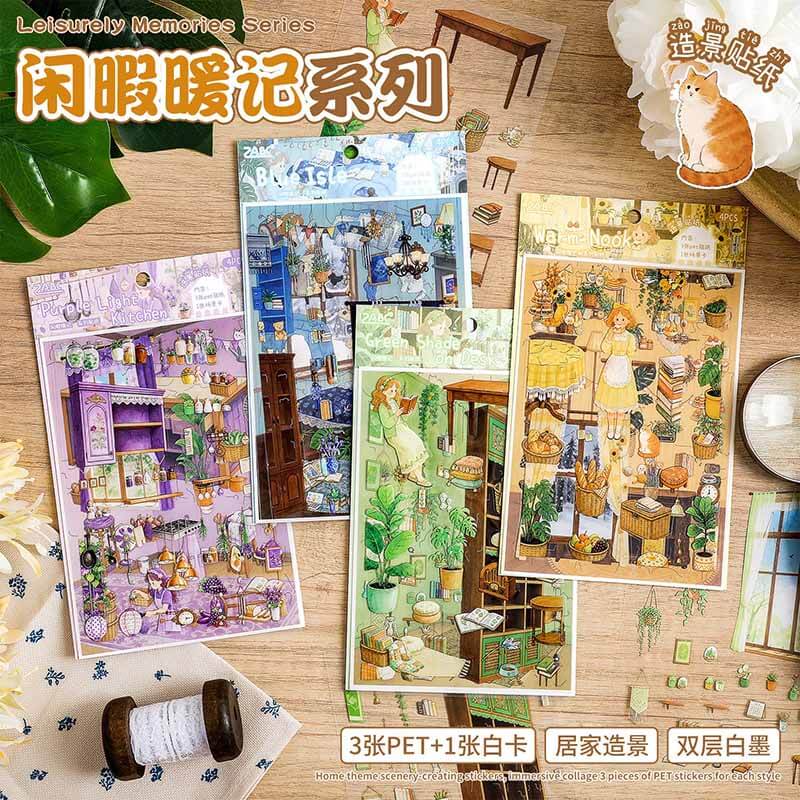 Little Joys at Home DIY 3D Scene Stickers With Guide Lines(S)