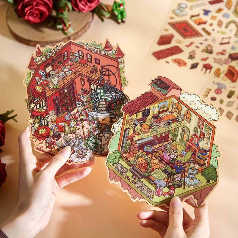 Little Prince Star Trek DIY 3D Scene Stickers 4 Cute Miniature Scenes(M)