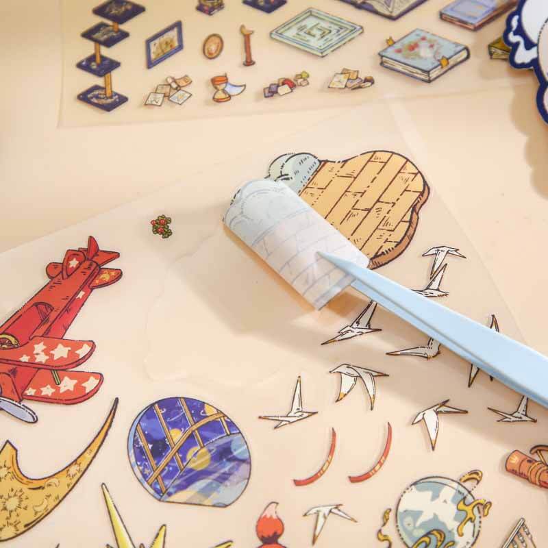 Little Prince Star Trek DIY 3D Scene Stickers 4 Cute Miniature Scenes(M)