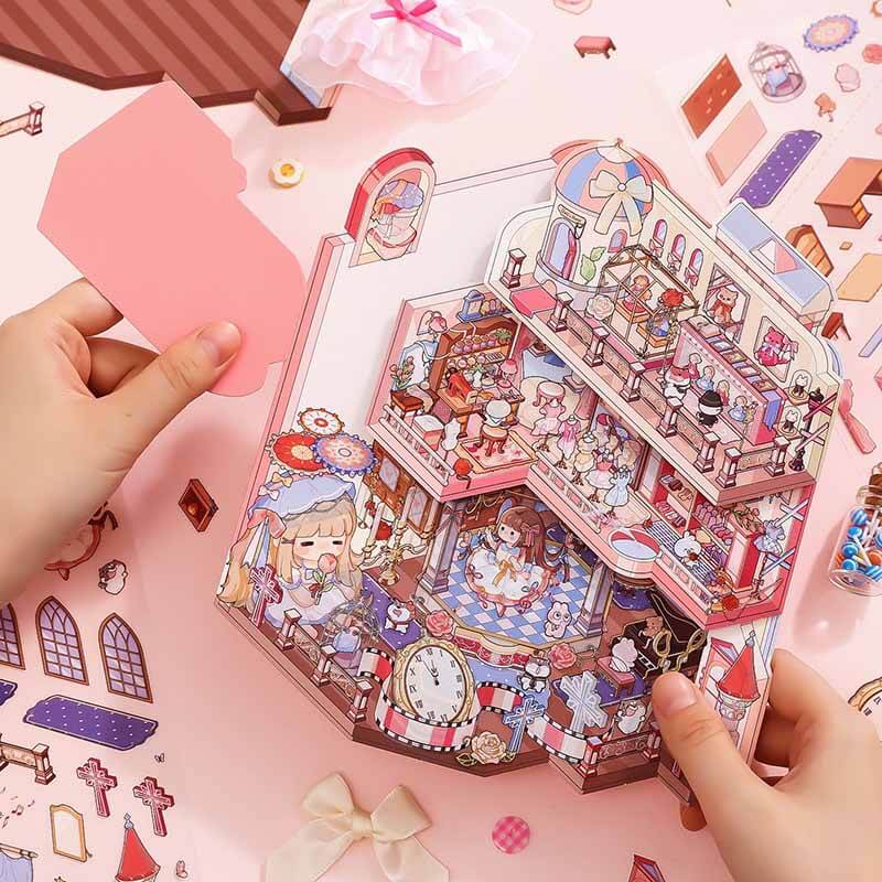 Lolita & Arts DIY 3D Scenes Sticker 2 Cute Miniature Scenes(L)