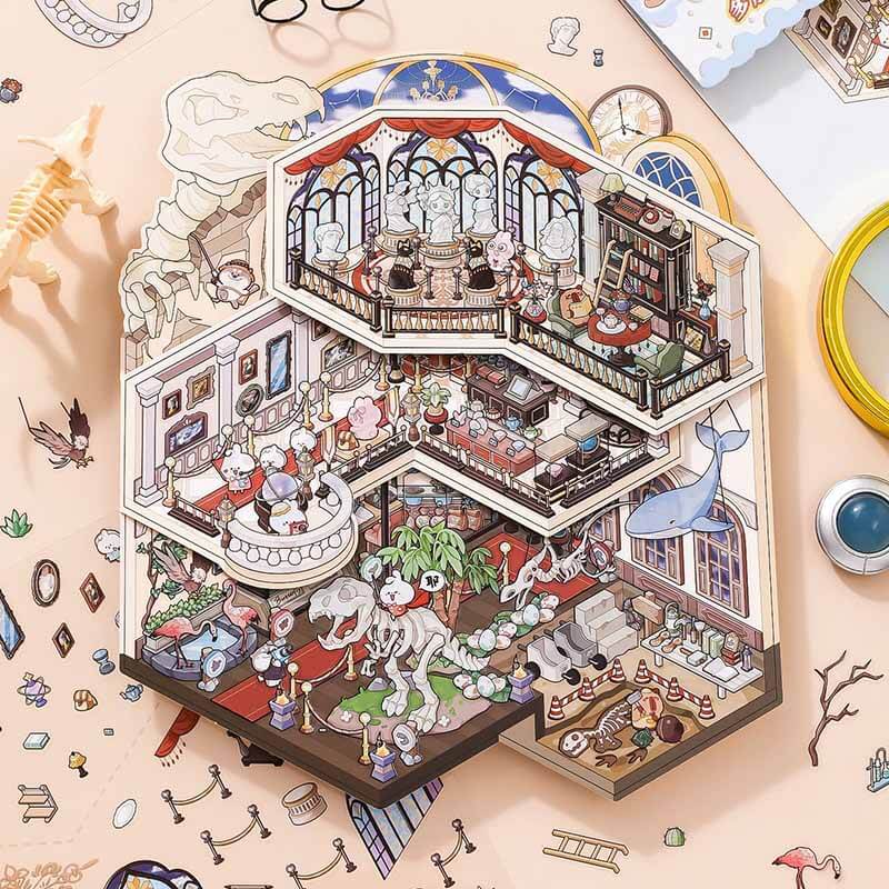 Lolita & Arts DIY 3D Scenes Sticker 2 Cute Miniature Scenes(L)
