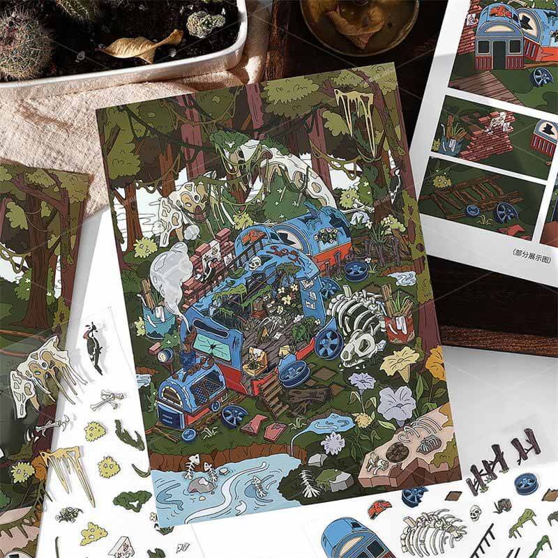 Lost Chapters DIY 3D Scene Stickers 2 Cute Miniature Scenes(L)