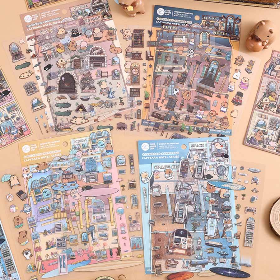 Lost Realms Tour DIY 3D Scene Stickers 4 Cute Miniature Scenes(M)