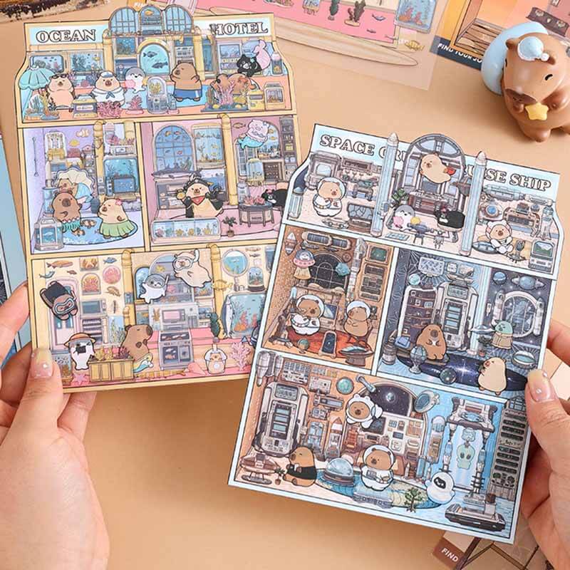 Lost Realms Tour DIY 3D Scene Stickers 4 Cute Miniature Scenes(M)