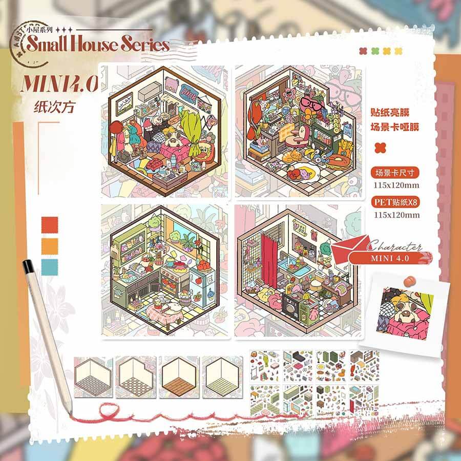 Lovely Home DIY 3D Scene Stickers Cute Miniature Scenes(XS)