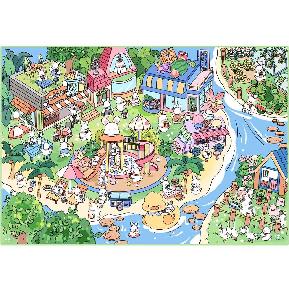 Lovely Season DIY 3D Scene Stickers 4 Cute Miniature Scenes(S)