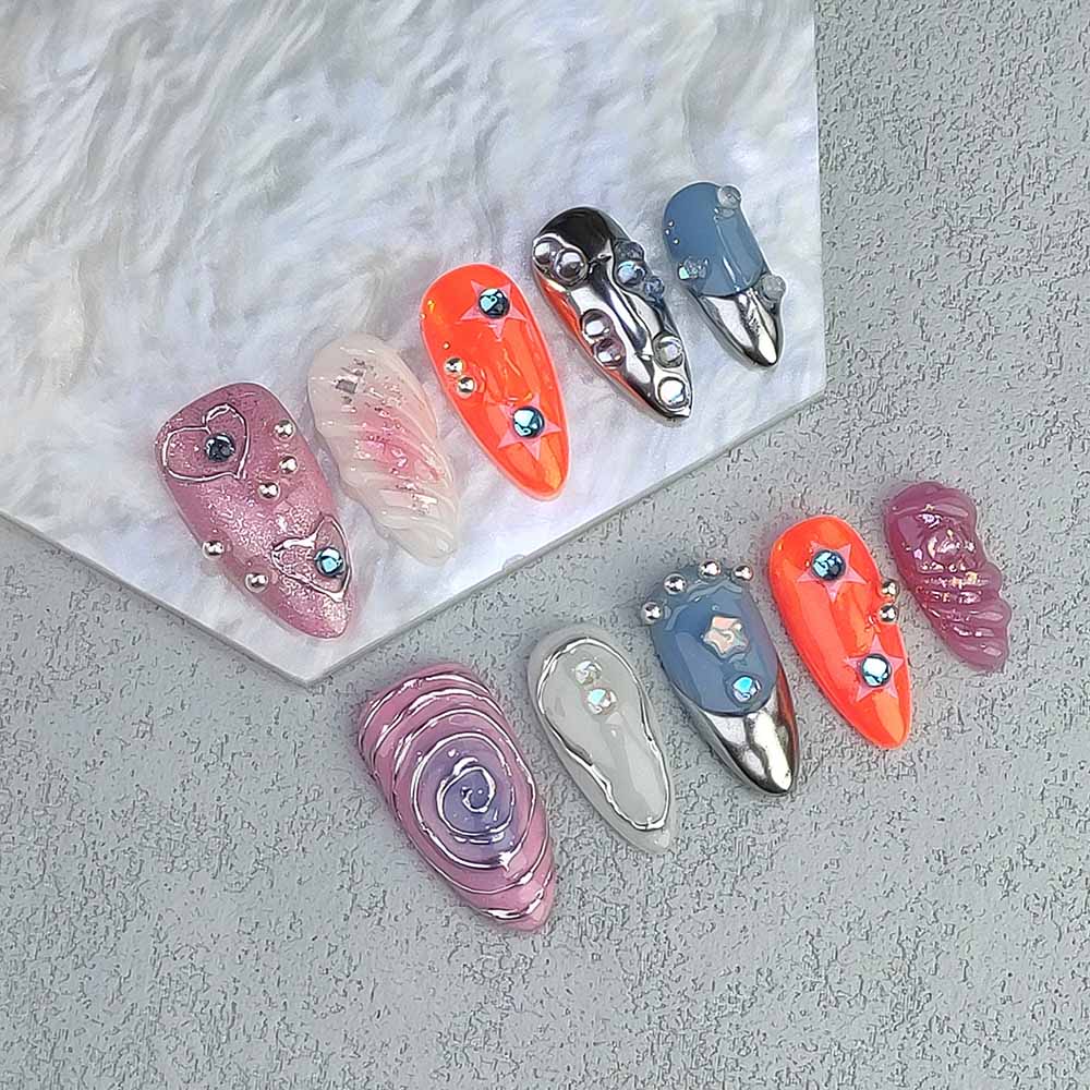 Beauty Art Garden Press On Nails Luxe Maze 178