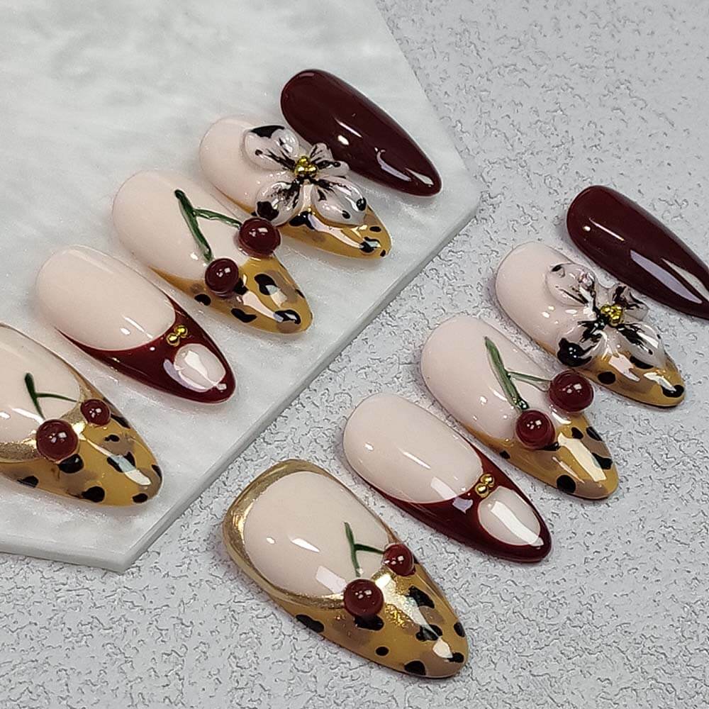 Art Garden Press On Nails Wild Cherry 35