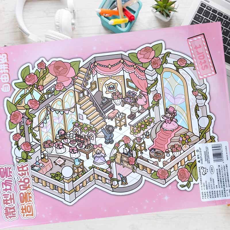 Magic Celebration DIY 3D Scene Stickers 4 Cute Miniature Scenes(S)