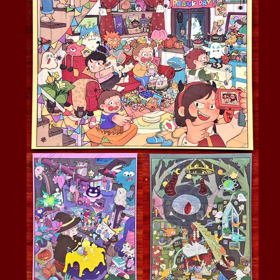 Magical Diaries DIY 3D Scene Stickers 3 Cute Miniature Scenes(M)