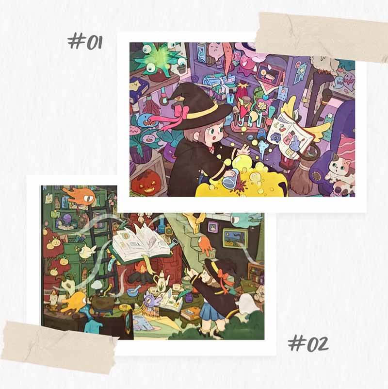 Magical Diaries DIY 3D Scene Stickers 3 Cute Miniature Scenes(M)