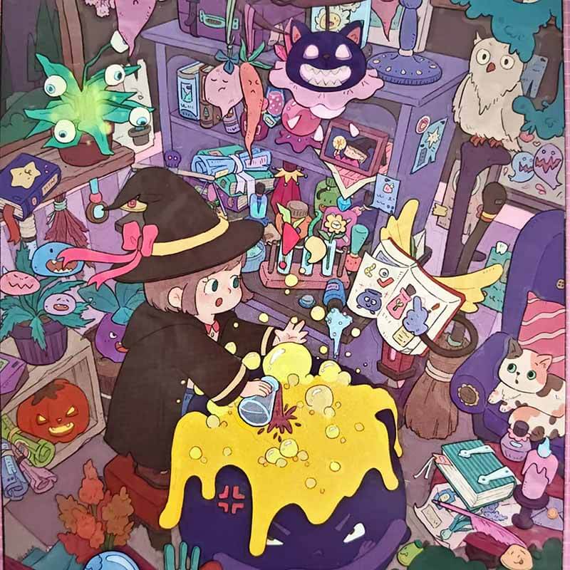 Magical Diaries DIY 3D Scene Stickers 3 Cute Miniature Scenes(M)