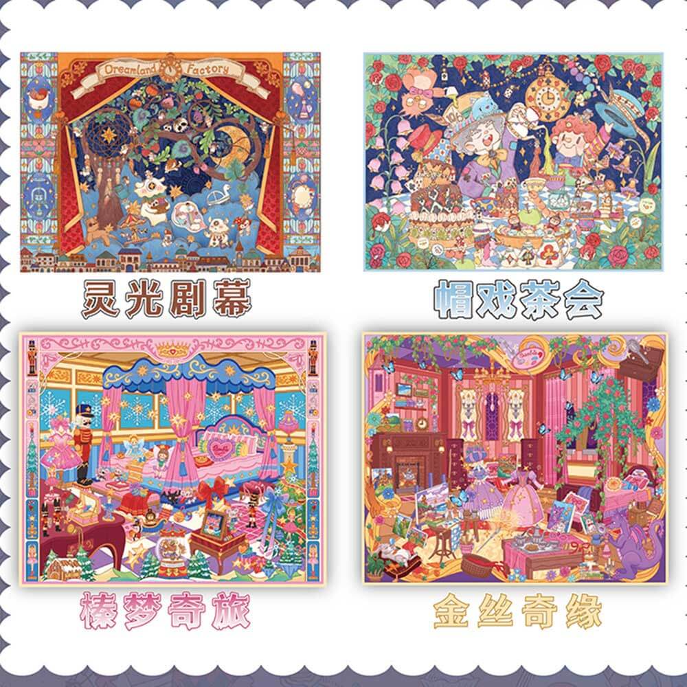 Enchanted Carnival DIY 3D Scene Stickers 4 Cute Scenes(L)